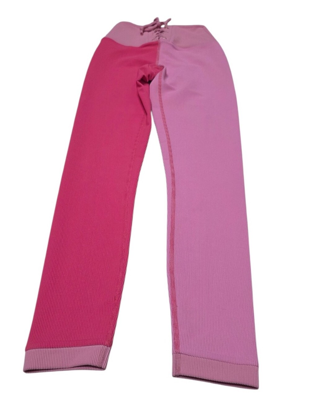 Beach Riot X LoveShackFancy Ribbed Pink Color Block Jogger Pants - Picture 2 of 8